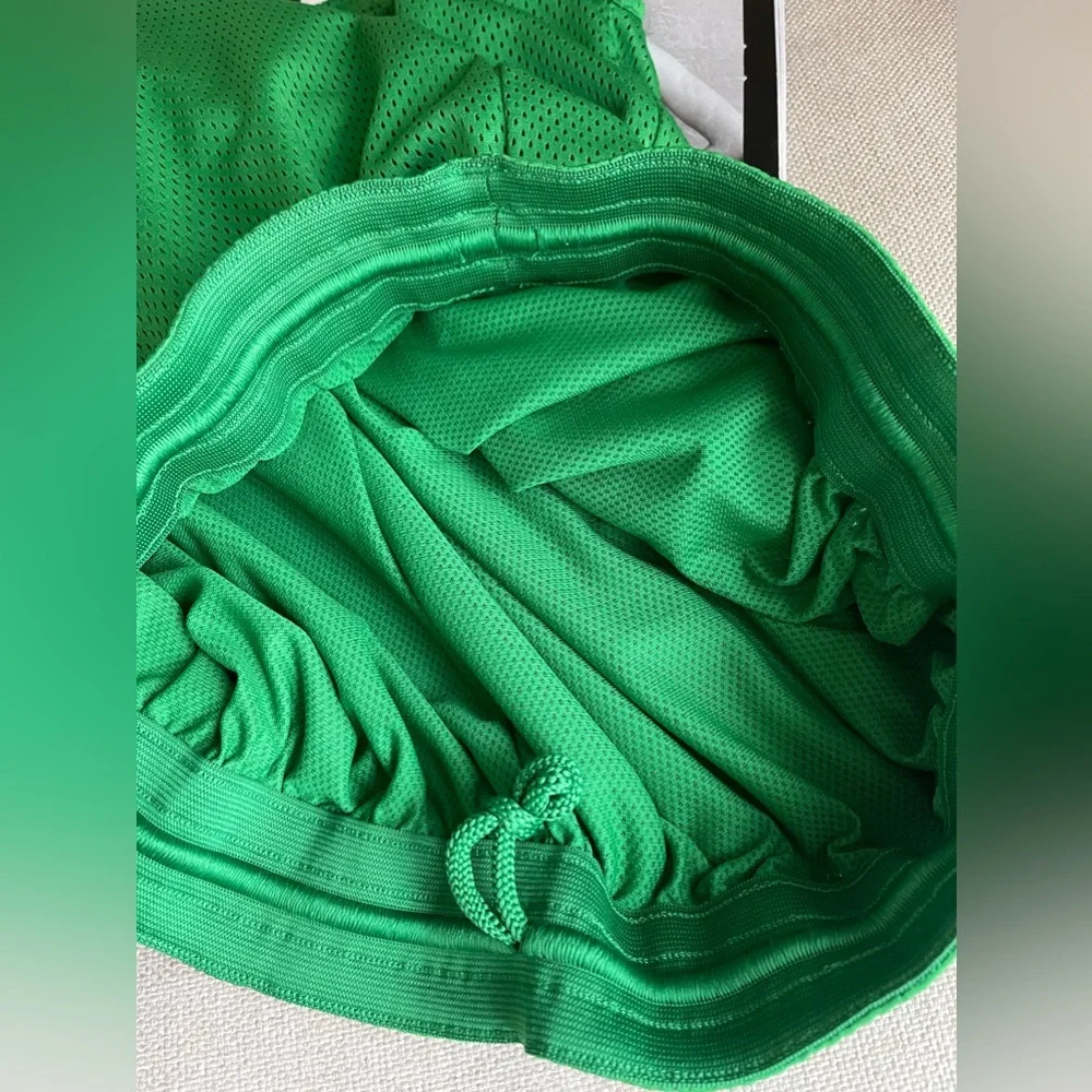 Men’s Nike College Dri-FIT Shorts Oregon Knit Mesh In Apple Green/White Size XXL